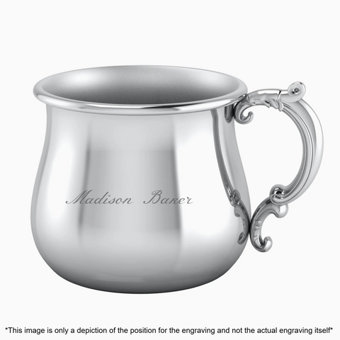 Krysaliis Silver Plated Baby Cup - Victorian