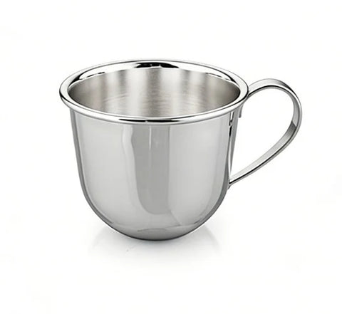 Krysaliis Silver Plate Plain Cup & Rattle Baby Gift Set