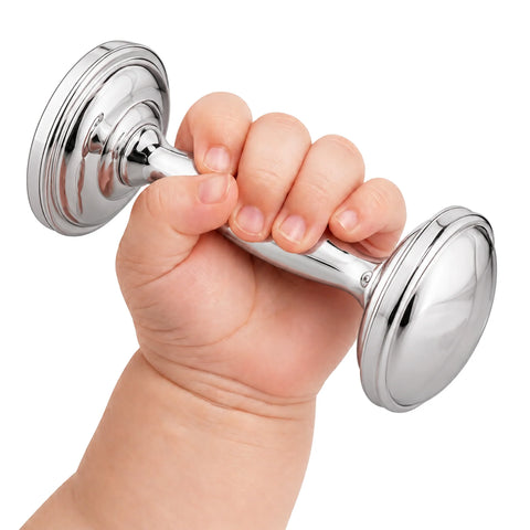 Krysaliis Silver Plate Plain Cup & Rattle Baby Gift Set