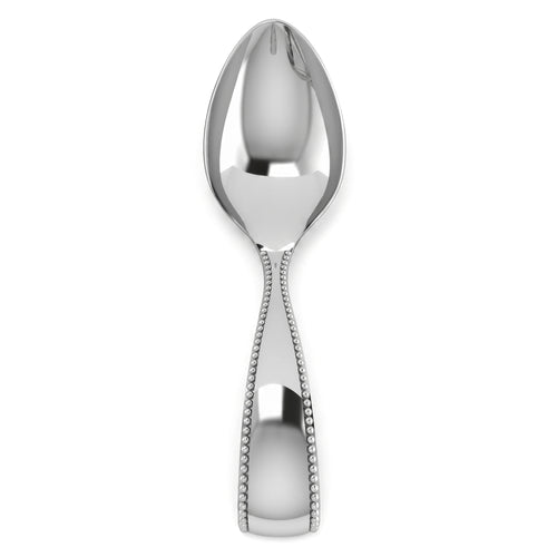 Beaded Loop Sterling Silver Baby Feeding Spoon by Krysaliis
