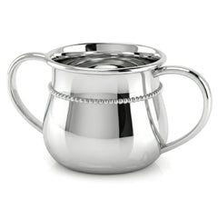 Krysaliis Beaded 2 Handle Baby Cup in High Micron Sterling Silver Layer