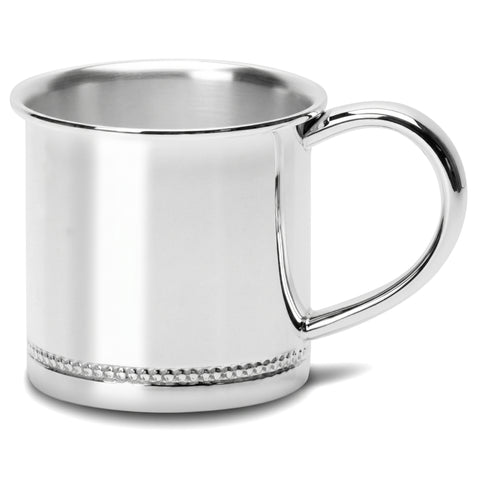 Krysaliis Beaded Cup & Spoon Set in High Micron Sterling Silver Layer