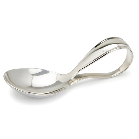 Krysaliis Bulge Cup & Curved Spoon Set in High Micron Sterling Silver Layer