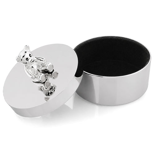 Krysaliis Silver Plate Teddy Bear Keepsake Box