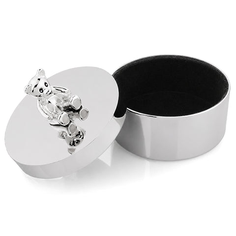 Krysaliis Silver Plate Teddy Bear Keepsake Box