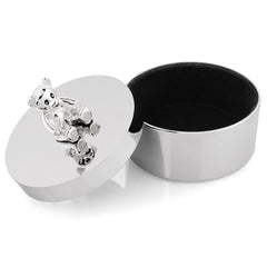 Krysaliis Silver Plate Teddy Bear Keepsake Box