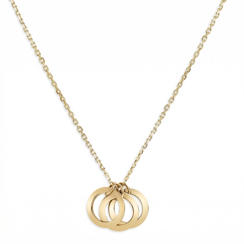 Mysha Personalized Triple Ring of Love Pendant