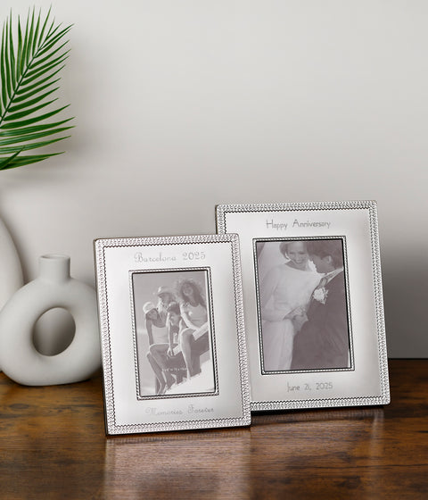 Krysaliis Silver Plate Roped Edge 5X7 Picture Frame