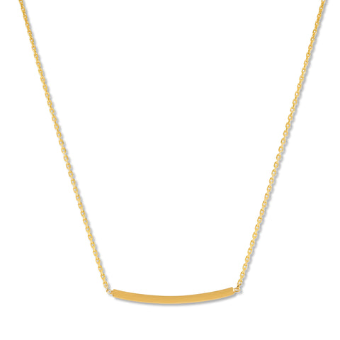 Mysha Personalized Curved Bar Pendant & Bracelet Set