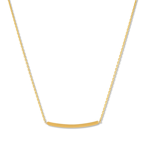 Mysha Personalized Curved Bar Pendant