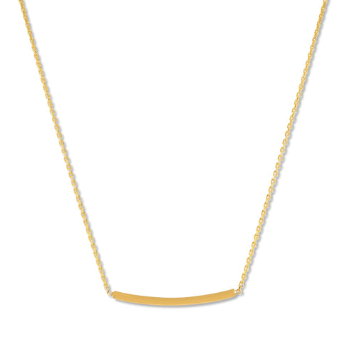 Mysha Personalized Curved Bar Pendant