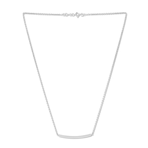 Mysha Personalized Curved Bar Pendant