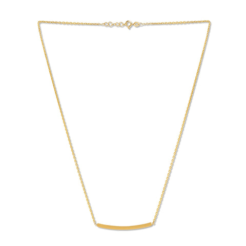 Mysha Personalized Curved Bar Pendant