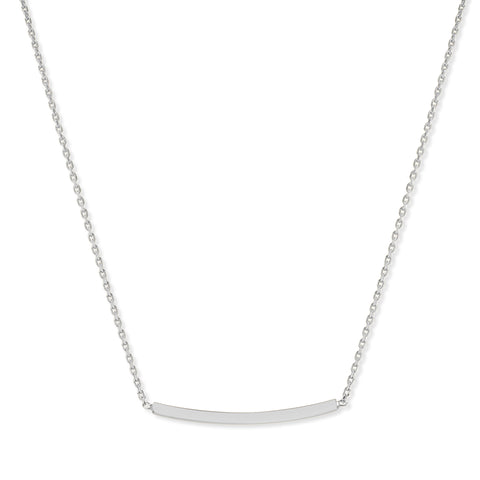 Mysha Personalized Curved Bar Pendant & Bracelet Set