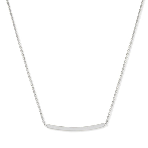 Mysha Personalized Curved Bar Pendant