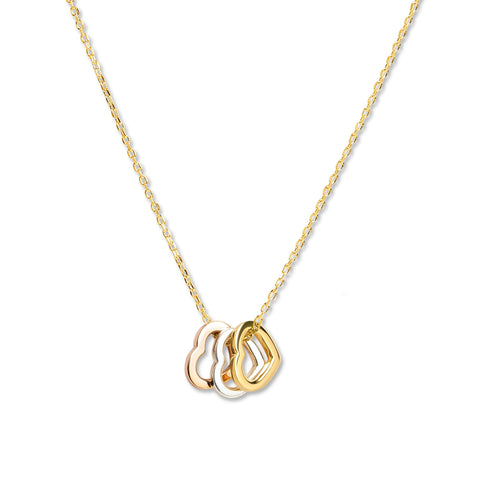 Mysha Triple Heart of Purity Pendant - Mixed Metal