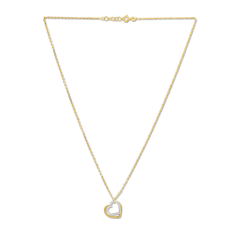 Mysha Love in Bloom Dual Mixed Metal Heart Ring Pendant