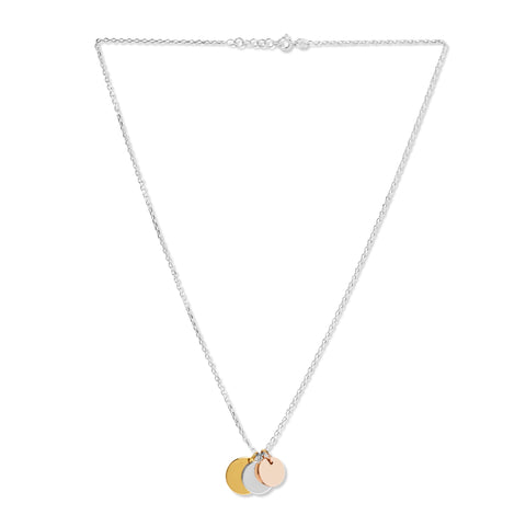 Mysha Mixed Metal Triple Name Pendant