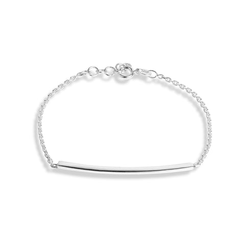 Mysha Personalized Curved Bar Pendant & Bracelet Set