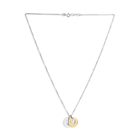 Mysha Dual Mixed Metal Captured Love Pendant