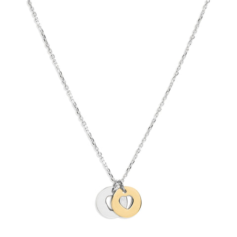 Mysha Dual Mixed Metal Captured Love Pendant