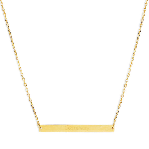 Mysha Personalized Bar of Strength Pendant