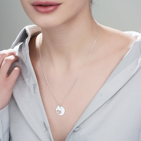 Mysha Personalized Couples' Heart Puzzle Pendant