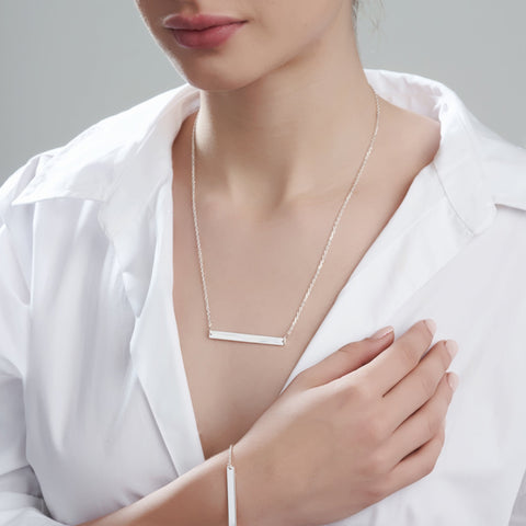 Mysha Personalized Bar of Strength Pendant