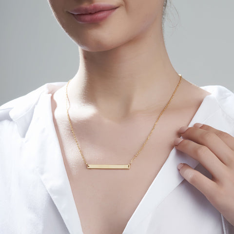 Mysha Personalized Bar of Strength Pendant