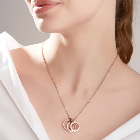 Mysha Personalized Triple Ring of Love Pendant