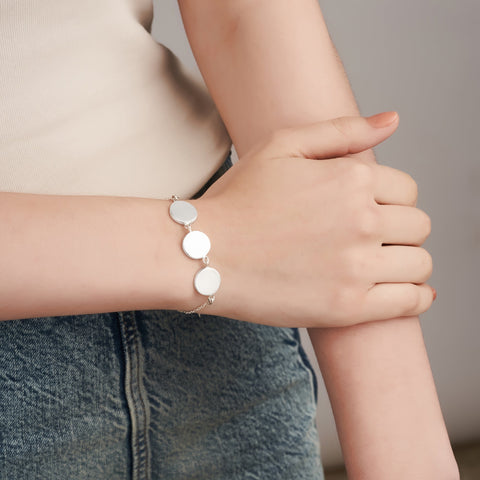 Mysha Personalized Eternal Triple Initial Circle Bracelet