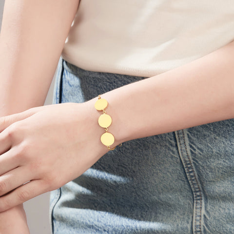 Mysha Personalized Eternal Triple Initial Circle Bracelet