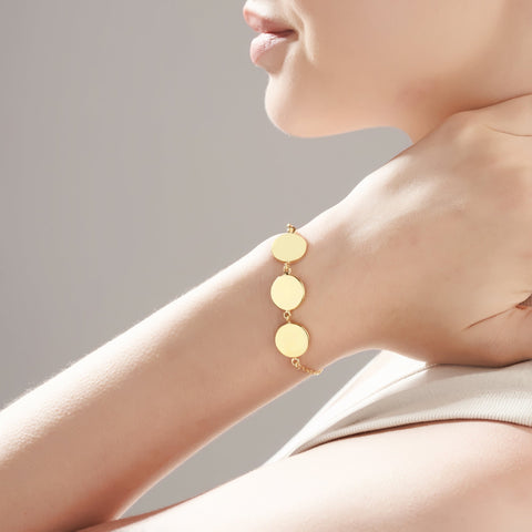 Mysha Personalized Eternal Triple Initial Circle Bracelet