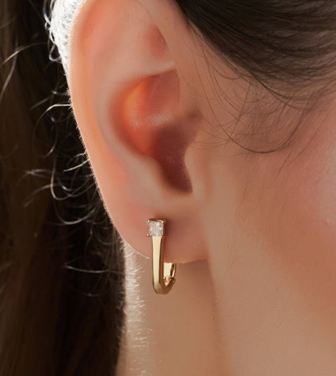 Mysha Silver Diamond of Love Earrings