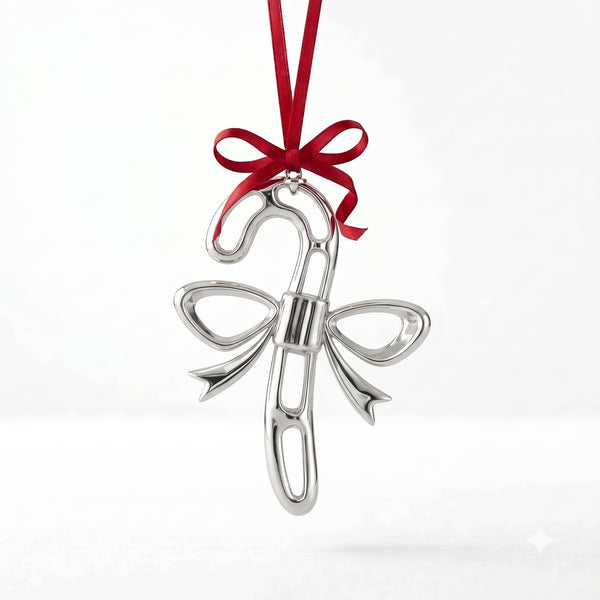 Sterling Silver Candy Cane Ornament by Krysaliis