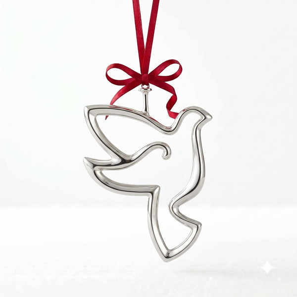 Sterling Silver Dove  Ornament for Christmas by Krysaliis