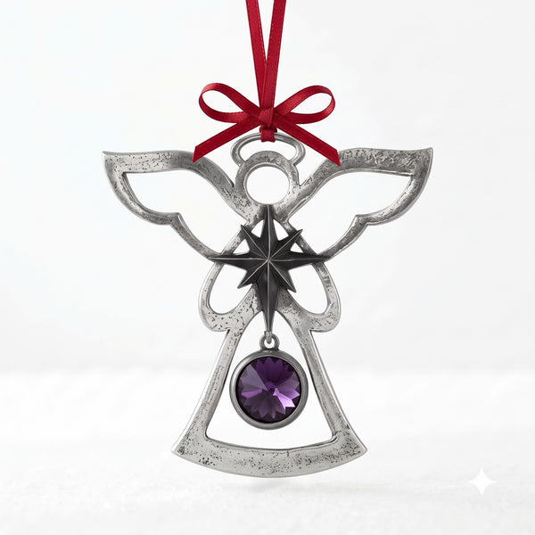 Birthstone Angel Ornament February / Amethyst