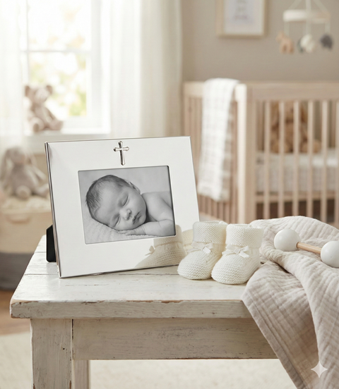 Salisbury Pewter Wide Border Horizontal Picture Frame