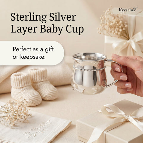 Krysaliis Beaded Bulge Cup in High Micron Sterling Silver Layer