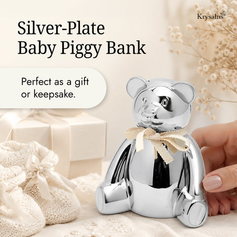 Krysaliis Silver-plate Bear Baby Bank