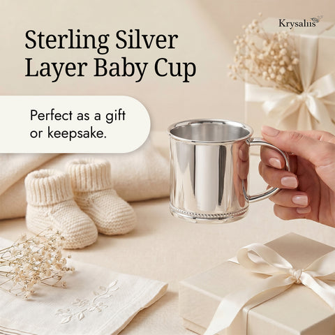 Krysaliis Classic Beaded Cup in High Micron Sterling Silver Layer