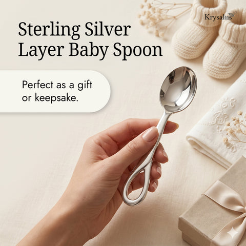 Krysaliis Sophie High Micron Sterling Silver Layer Baby Spoon