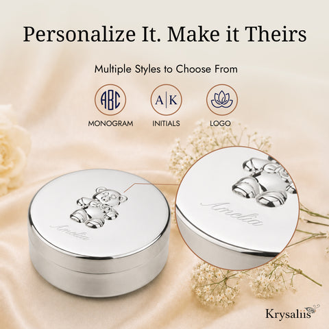 Krysaliis Silver-plate Teddy Keepsake Box