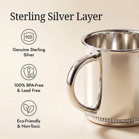 Krysaliis Classic Beaded Cup in High Micron Sterling Silver Layer