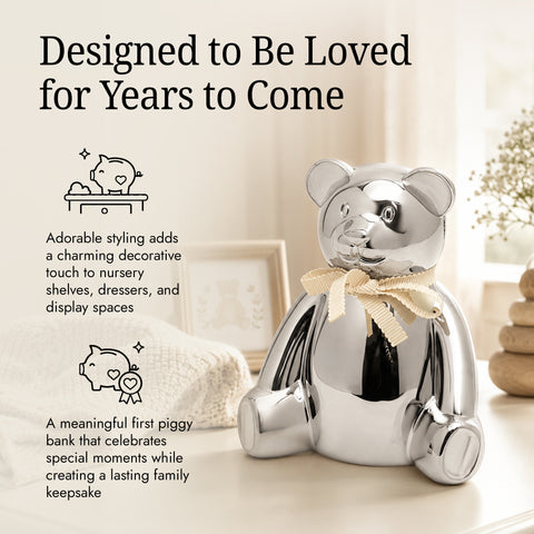 Krysaliis Silver-plate Bear Baby Bank