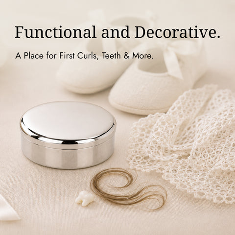 Krysaliis Sterling Silver Round Keepsake Box