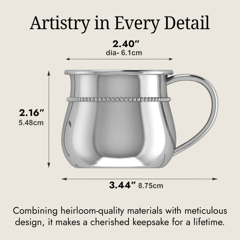 Krysaliis Beaded Bulge Cup in High Micron Sterling Silver Layer