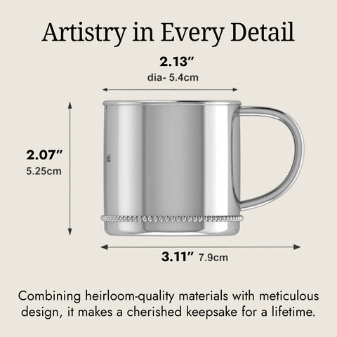 Krysaliis Classic Beaded Cup in High Micron Sterling Silver Layer