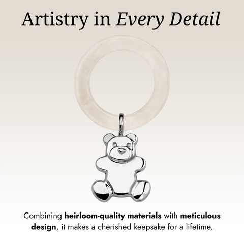 Krysaliis Sterling Silver Bear Teething Ring