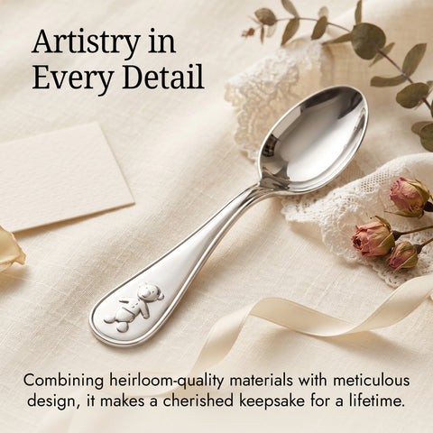 Krysaliis Sterling Silver Bear Baby Spoon